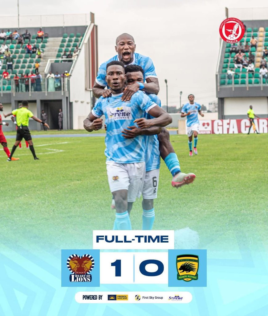 HEART OF LIONS EDGES ASANTE KOTOKO, GOLD STARS WIN THRILLING ENCOUNTER AGAINST HEARTS OF OAK 