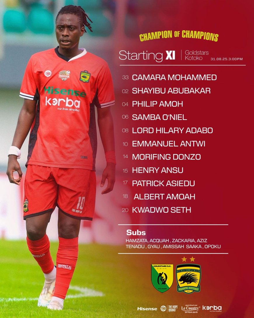 ASANTE KOTOKO MAKES CHANGES FOR CHAMPION OF CHAMPIONS CLASH AGAINST BIBIANI GOLD STARS