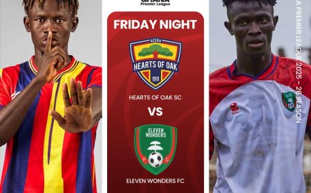 2025-26 GHANA PREMIER LEAGUE PREVIEW: ACCRA HEARTS OF OAK VS TECHIMAN ELEVEN WONDERS 
