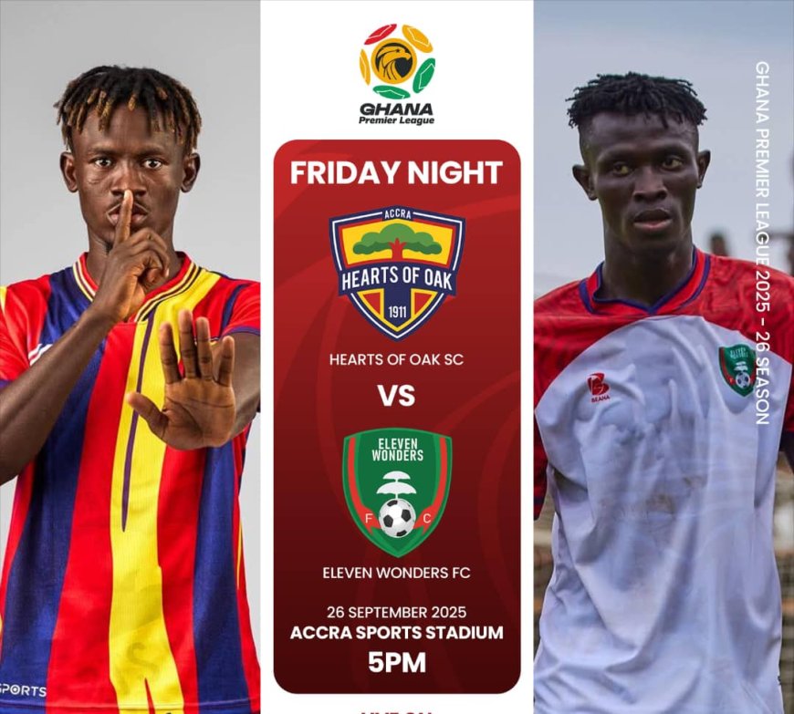 2025-26 GHANA PREMIER LEAGUE PREVIEW: ACCRA HEARTS OF OAK VS TECHIMAN ELEVEN WONDERS 