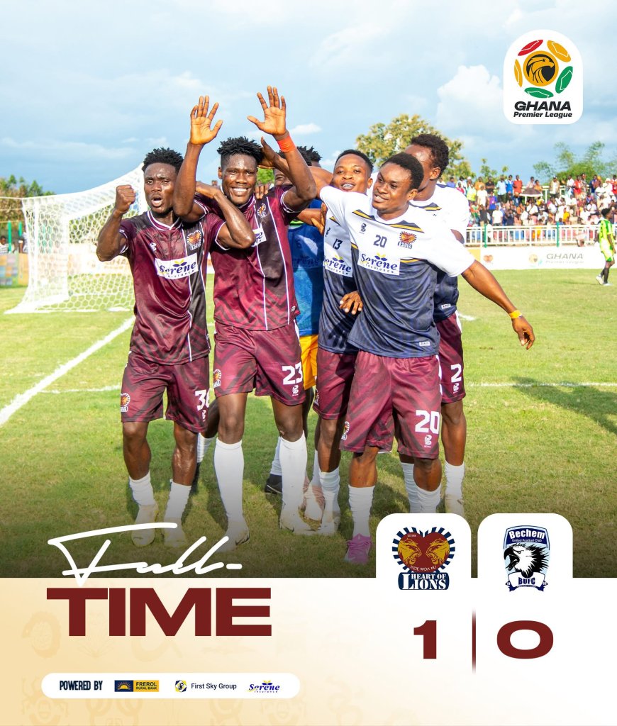HEART OF LIONS MAINTAIN PERFECT RECORD WITH 1-0 WIN OVER BECHEM UNITED
