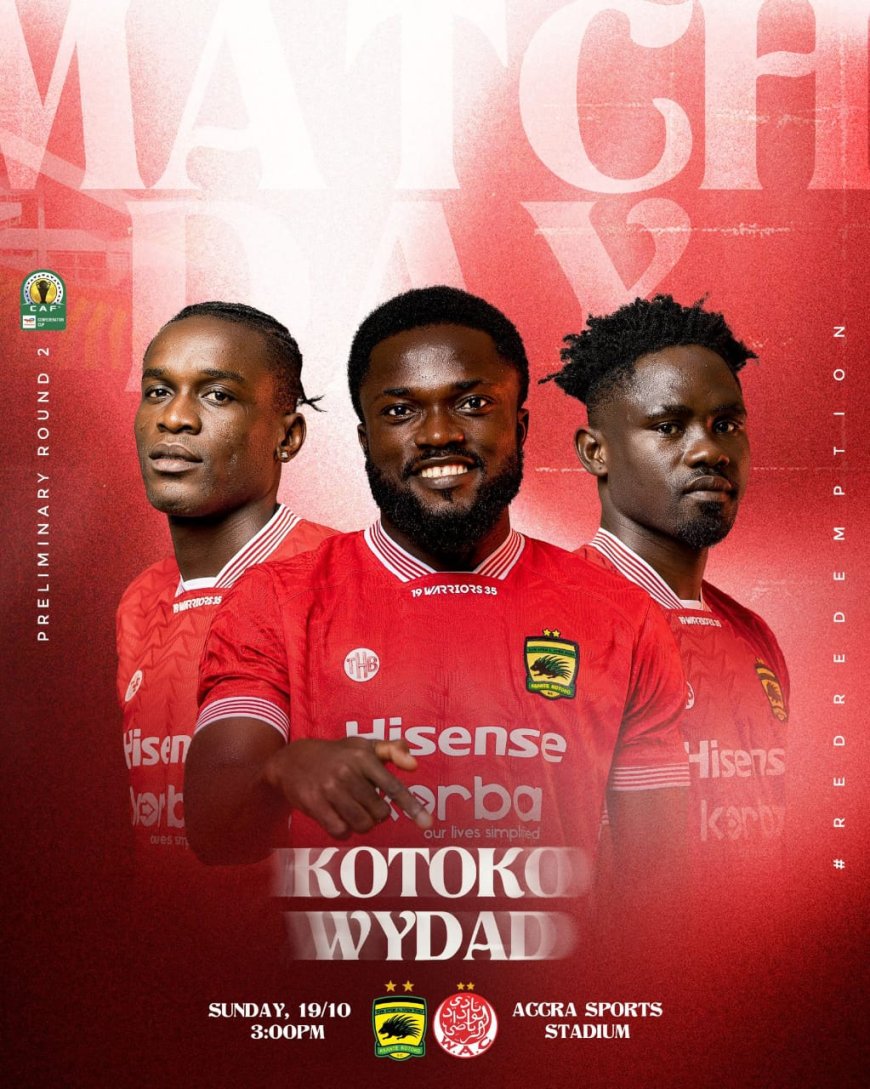 2025-26 CAF CONFEDERATION CUP PREVIEW: KUMASI ASANTE KOTOKO (GHANA) TAKES ON WYDAD AC (MOROCCO) IN HIGH-STAKES CONFEDERATION CUP ENCOUNTER