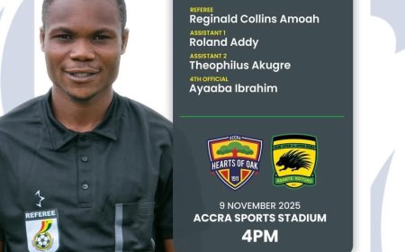 COUNTDOWN: CENTRAL REGION REFEREES WHO HAVE HANDLED MATCHES BETWEEN HEARTS OF OAK AND ASANTE KOTOKO