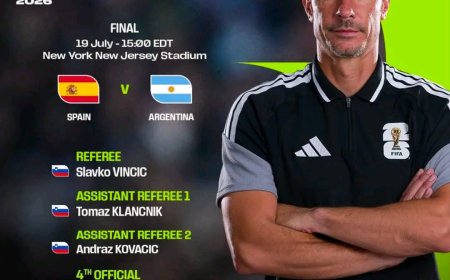 46-YEAR-OLD SLAVKO VINCIC TO OFFICIATE THE 2026 FIFA WORLD CUP FINAL BETWEEN SPAIN AND ARGENTINA